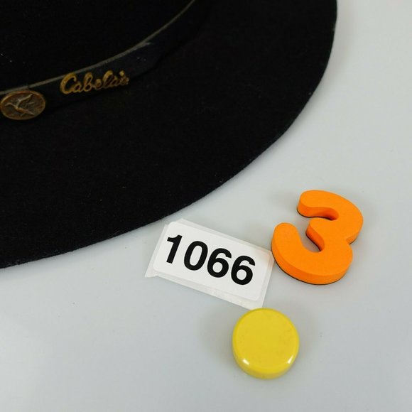 RESISTOL‎ Women Black 100% Wool Fedora Hat XL Strap Gold plated Logo Accent Cozy - Picture 10 of 10